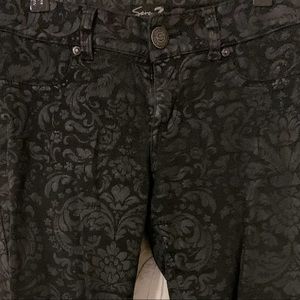 Sevens black designed cropped jeans pants trousers